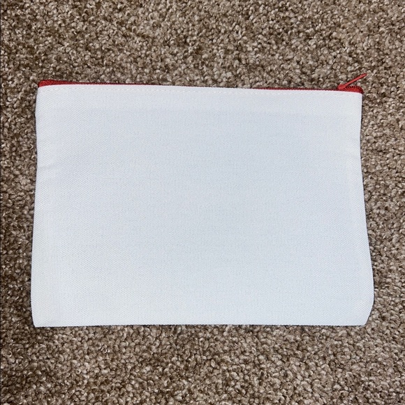 Handmade Mama Heart Print Cavas Pouch with Red Zipper - Picture 2 of 3